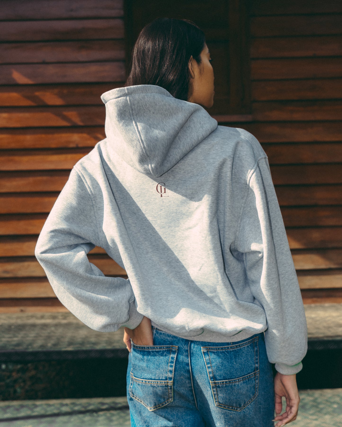 Ash Grey Semi-Cropped Hoodie