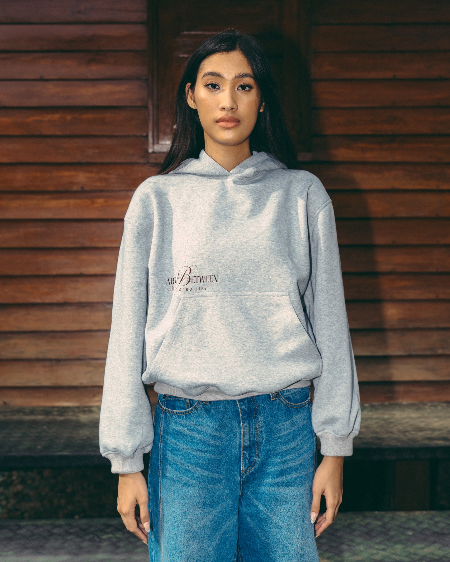 Ash Grey Semi-Cropped Hoodie